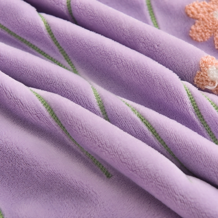 91家纺网 家纺一手货源 找家纺 畅畅家纺 2025新款A类亲肤舒适高克重牛奶绒绣花系列冬季四件套-繁花似锦 繁花似锦-紫+灰