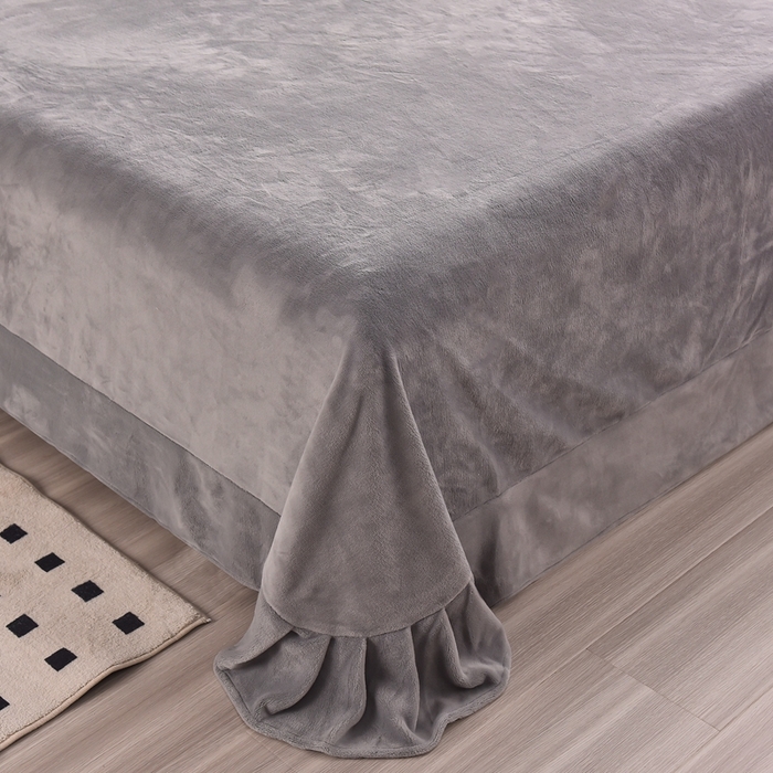 91家纺网 家纺一手货源 找家纺 畅畅家纺 2025新款A类亲肤舒适高克重牛奶绒绣花系列冬季四件套-繁花似锦 繁花似锦-紫+灰