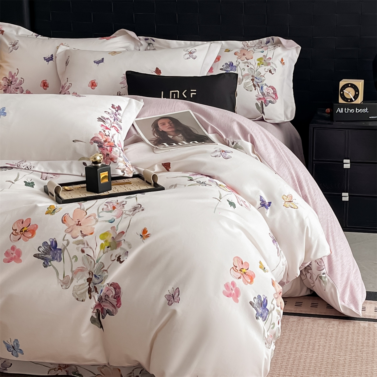 91家纺网 家纺一手货源 找家纺 蓝米卡夫 2025秋冬-全棉生态磨毛数码印花（礼盒包装）提供买家秀 奥娜