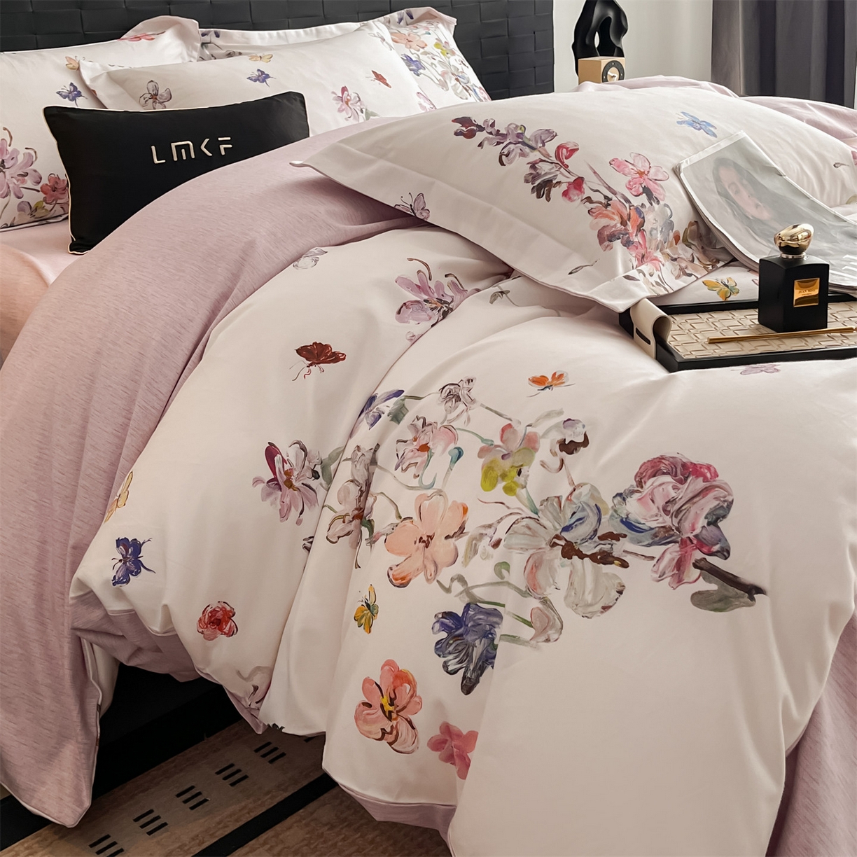 91家纺网 家纺一手货源 找家纺 蓝米卡夫 2025秋冬-全棉生态磨毛数码印花（礼盒包装）提供买家秀 奥娜