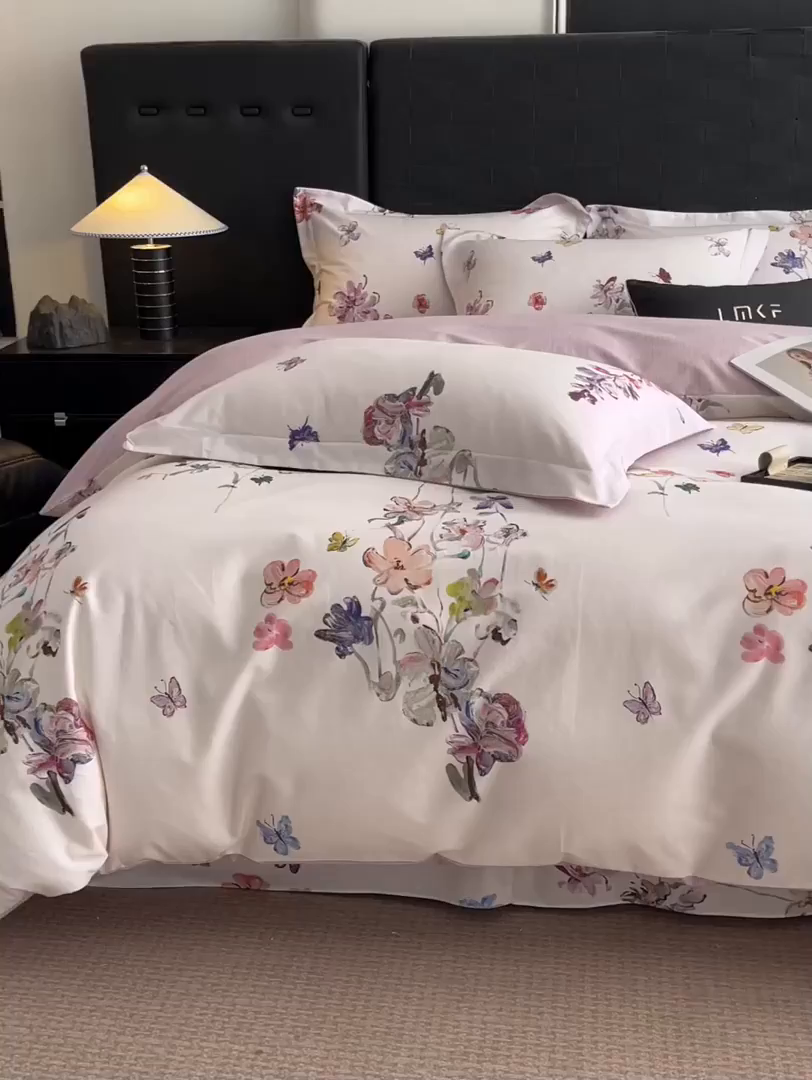 91家纺网 家纺一手货源 找家纺 蓝米卡夫 2025秋冬-全棉生态磨毛数码印花（礼盒包装）提供买家秀 奥娜