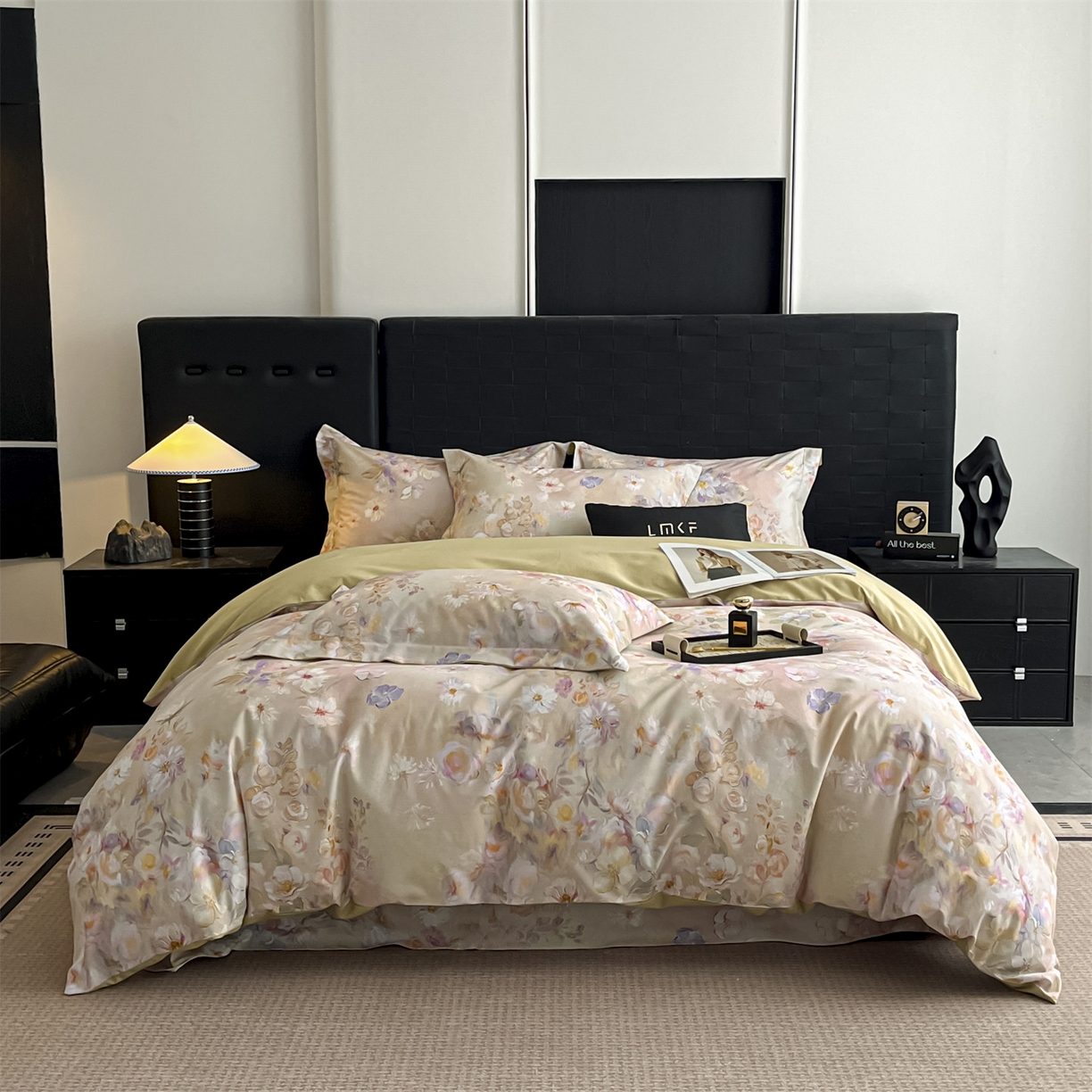 91家纺网 家纺一手货源 找家纺 蓝米卡夫 2025秋冬-全棉生态磨毛数码印花（礼盒包装）提供买家秀 华绮梦