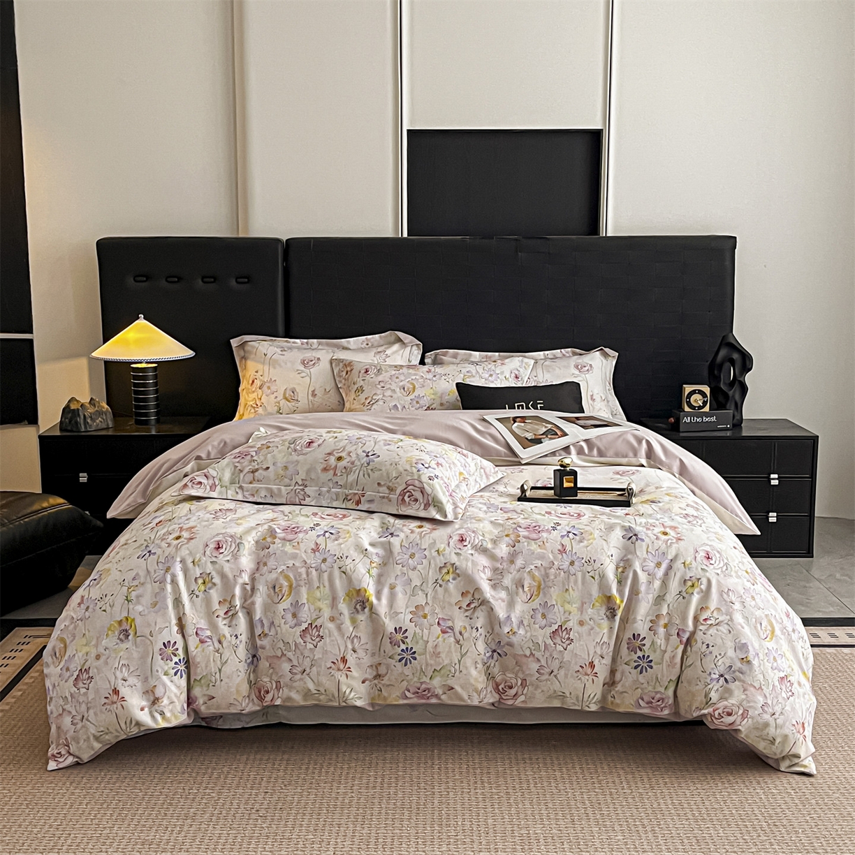 91家纺网 家纺一手货源 找家纺 蓝米卡夫 2025秋冬-全棉生态磨毛数码印花（礼盒包装）提供买家秀 喀纳斯