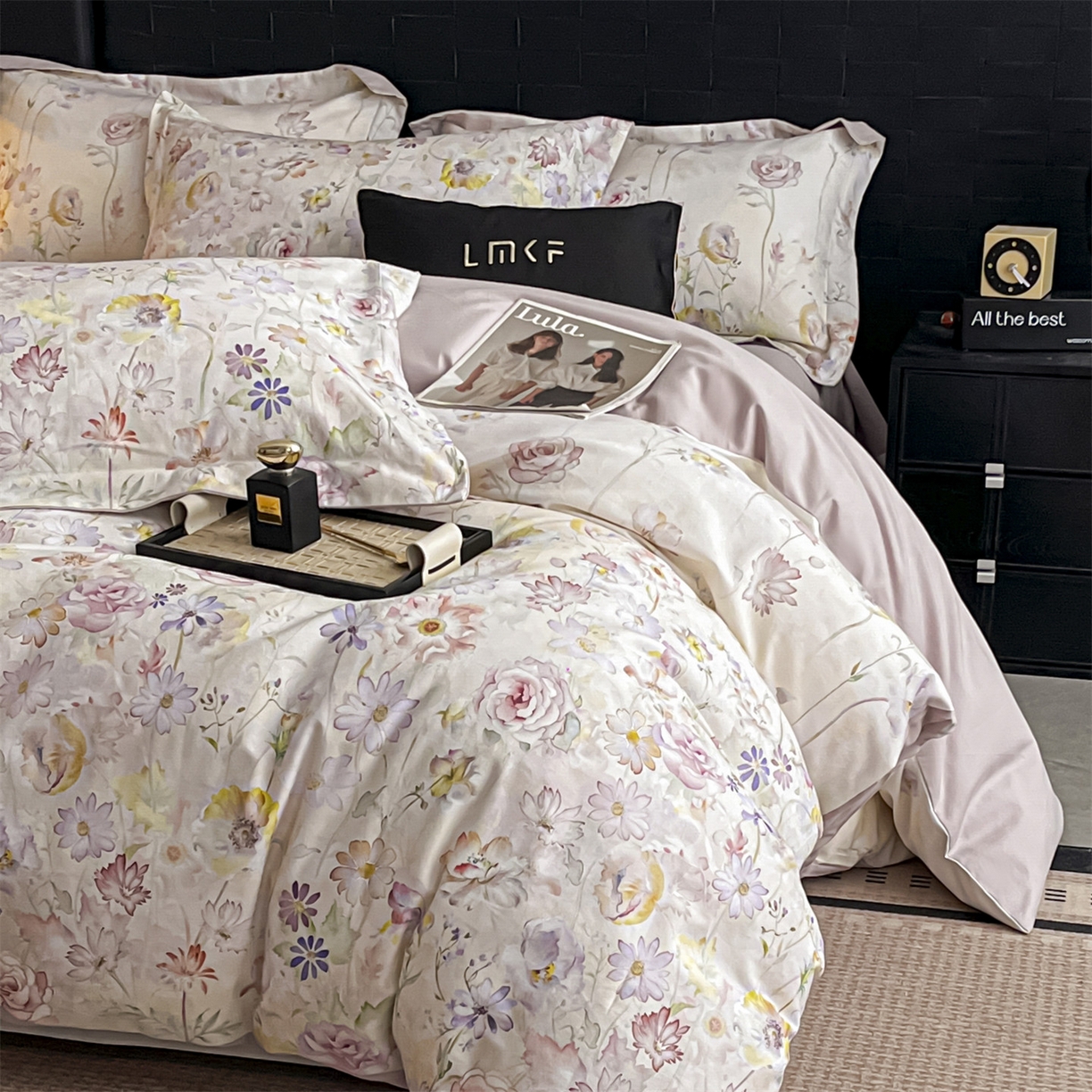 91家纺网 家纺一手货源 找家纺 蓝米卡夫 2025秋冬-全棉生态磨毛数码印花（礼盒包装）提供买家秀 喀纳斯