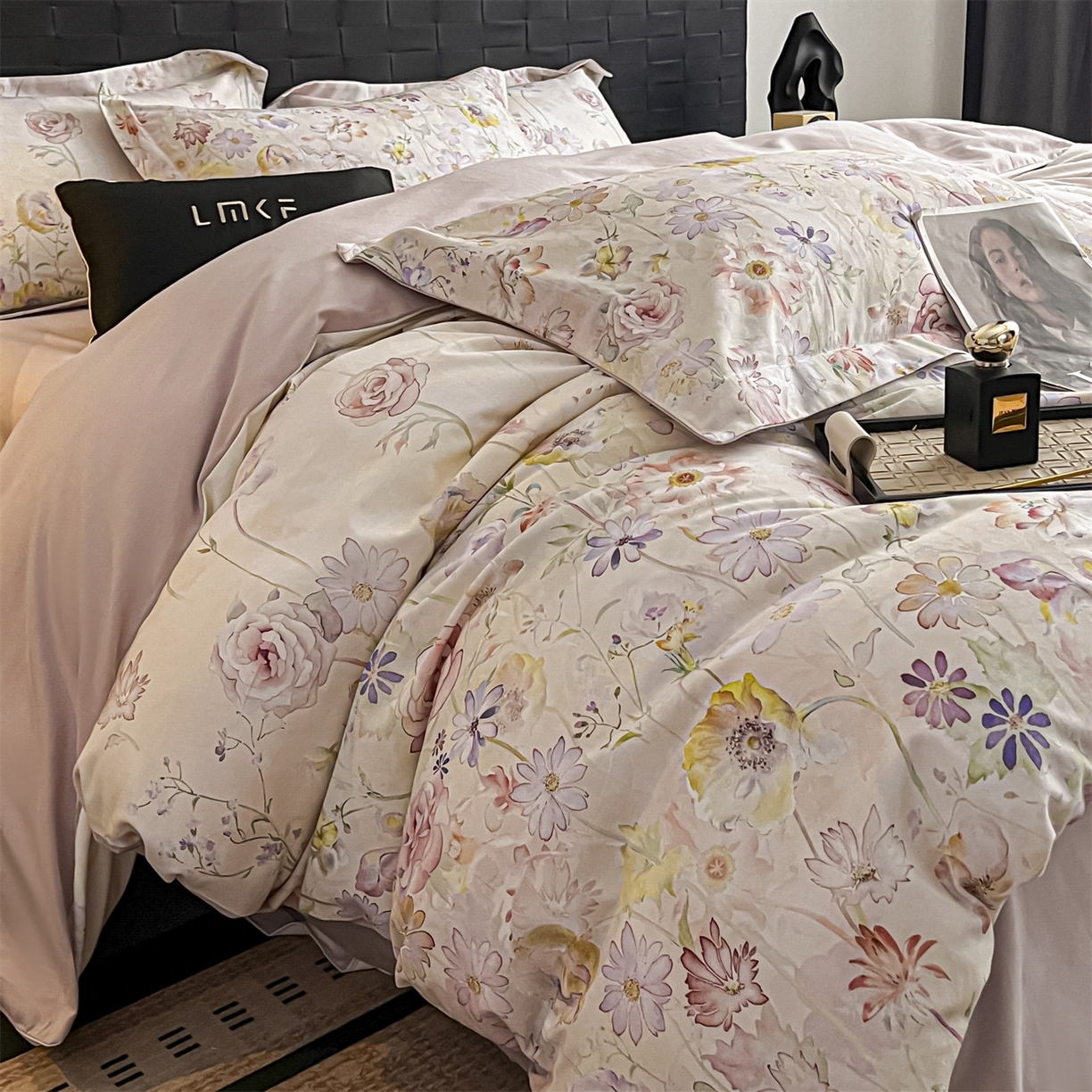 91家纺网 家纺一手货源 找家纺 蓝米卡夫 2025秋冬-全棉生态磨毛数码印花（礼盒包装）提供买家秀 喀纳斯