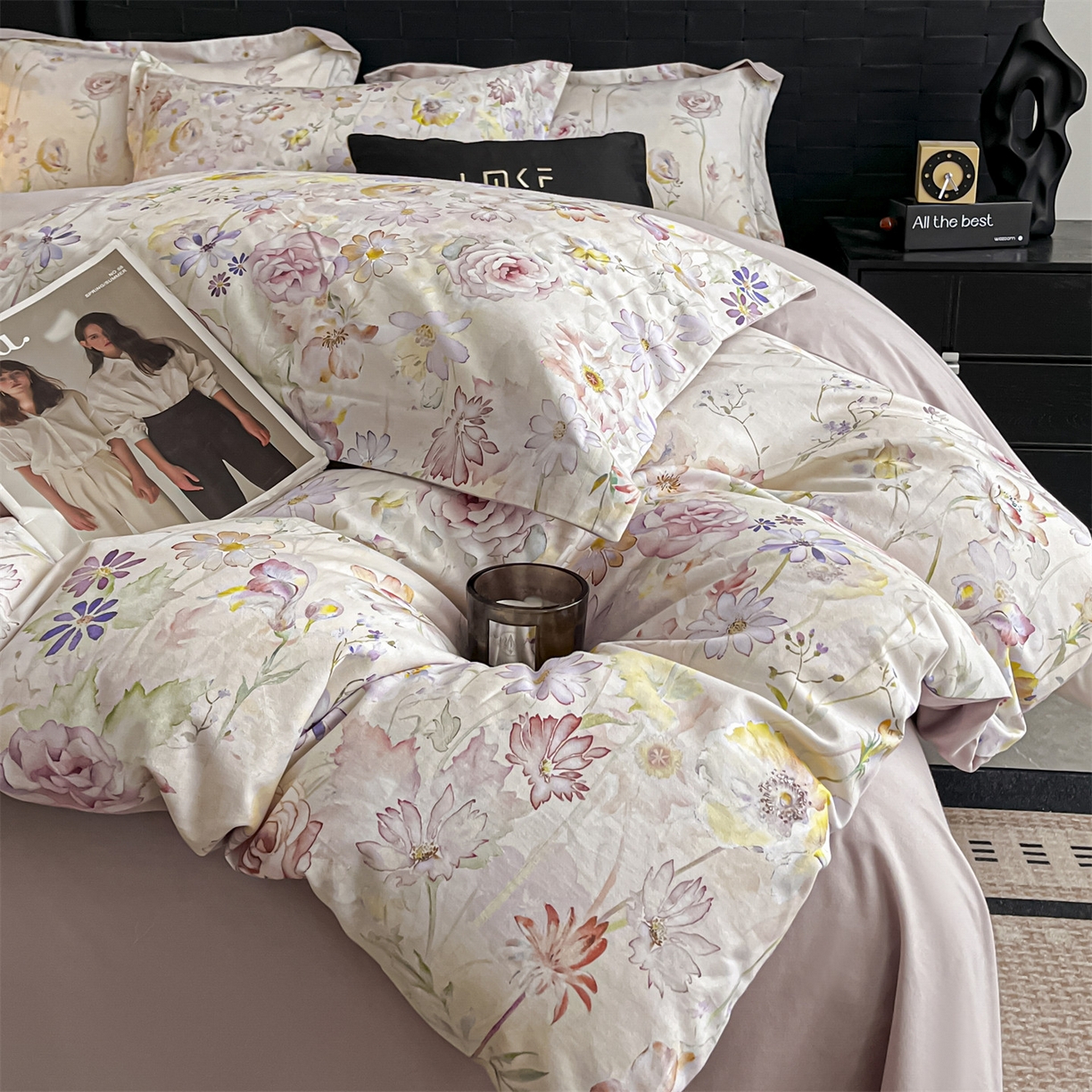 91家纺网 家纺一手货源 找家纺 蓝米卡夫 2025秋冬-全棉生态磨毛数码印花（礼盒包装）提供买家秀 喀纳斯