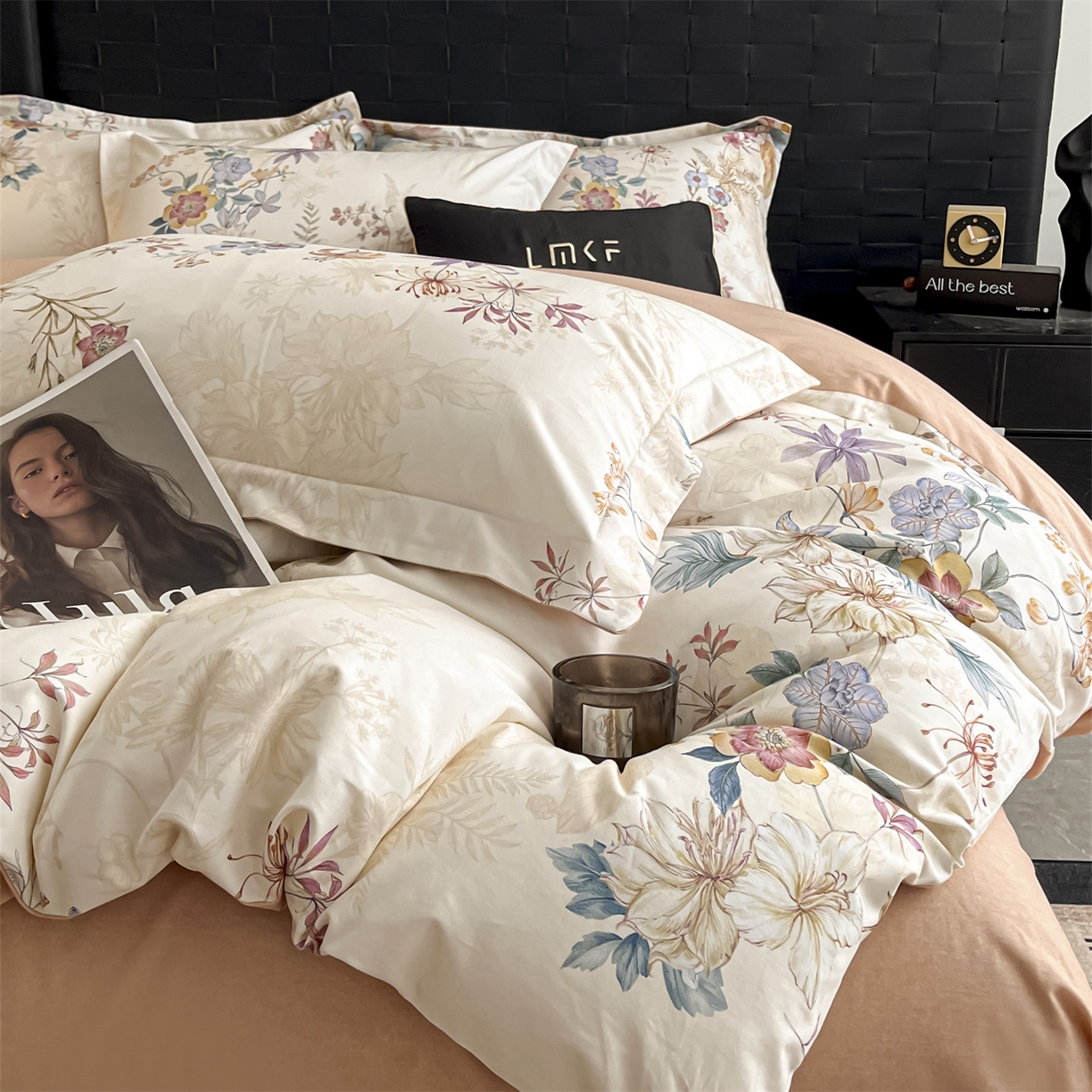 91家纺网 家纺一手货源 找家纺 蓝米卡夫 2025秋冬-全棉生态磨毛数码印花（礼盒包装）提供买家秀 洛芙琳