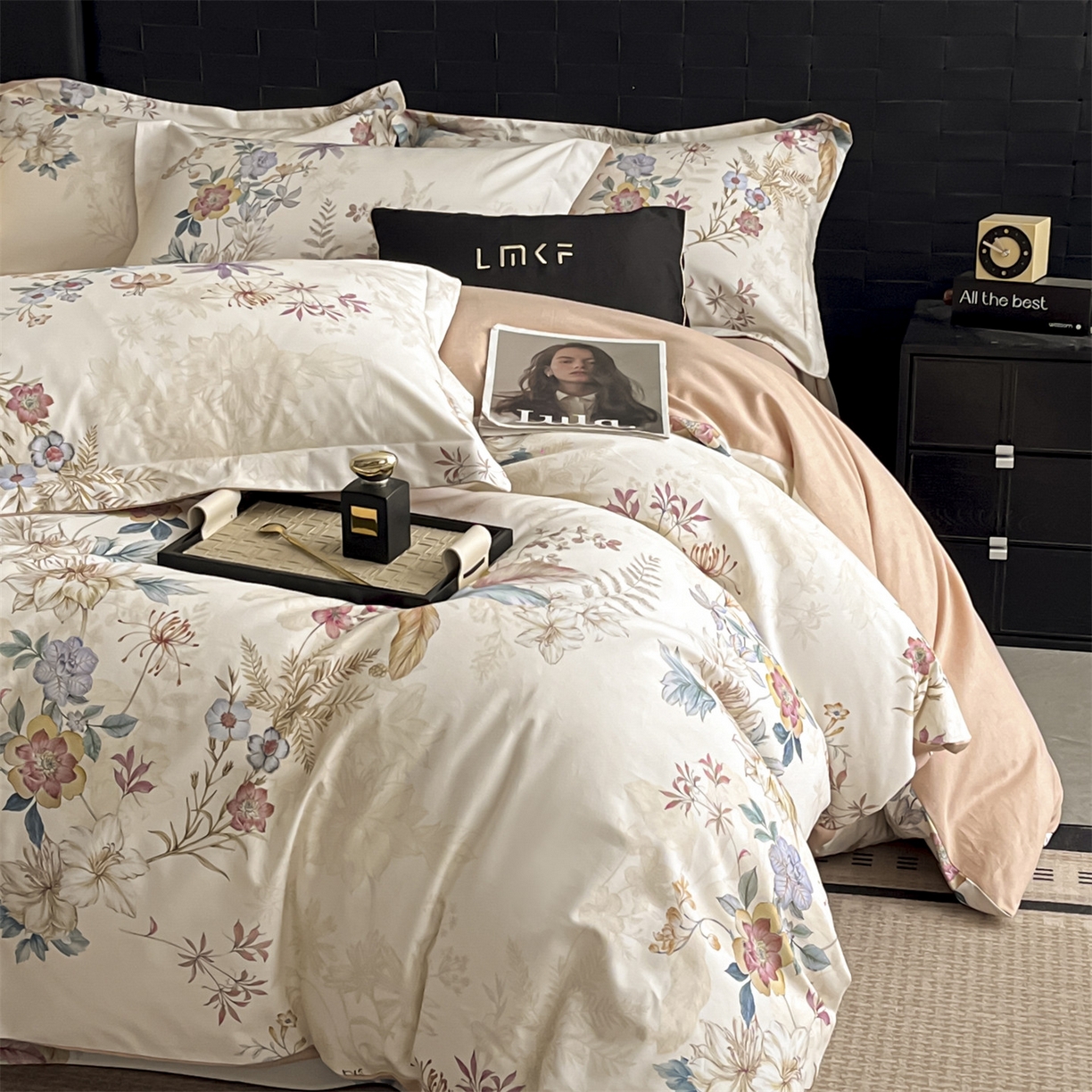 91家纺网 家纺一手货源 找家纺 蓝米卡夫 2025秋冬-全棉生态磨毛数码印花（礼盒包装）提供买家秀 洛芙琳