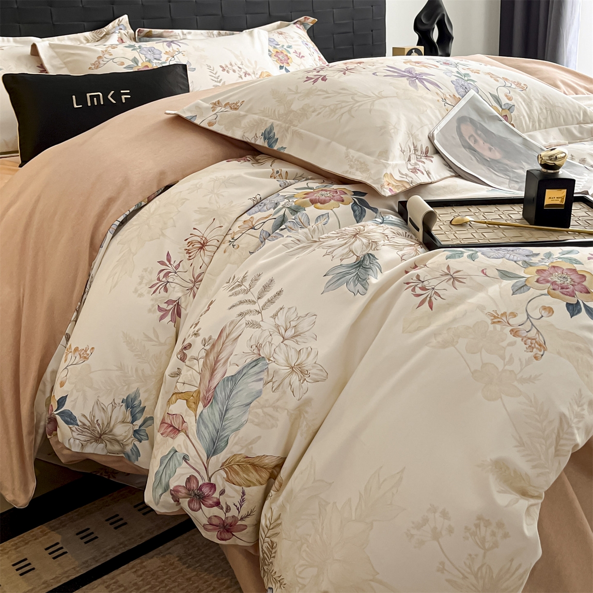 91家纺网 家纺一手货源 找家纺 蓝米卡夫 2025秋冬-全棉生态磨毛数码印花（礼盒包装）提供买家秀 洛芙琳