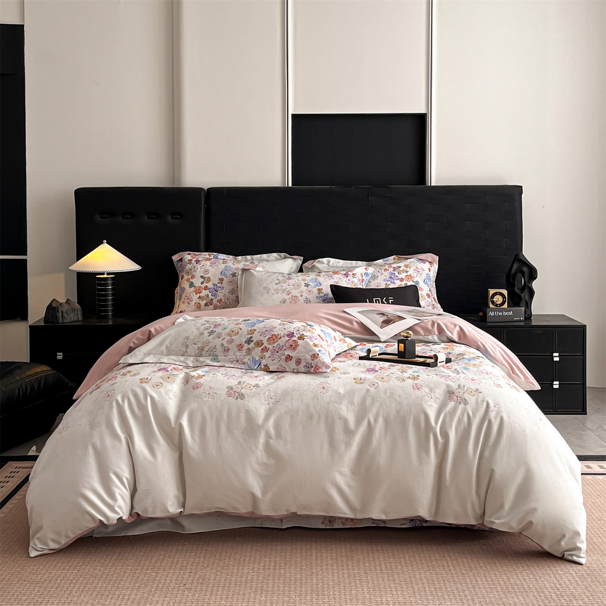 91家纺网 家纺一手货源 找家纺 蓝米卡夫 2025秋冬-全棉生态磨毛数码印花（礼盒包装）提供买家秀 梦云棠