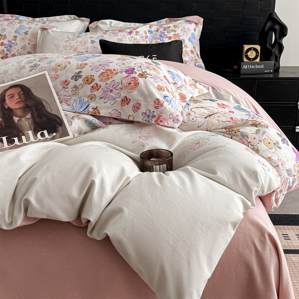 91家纺网 家纺一手货源 找家纺 蓝米卡夫 2025秋冬-全棉生态磨毛数码印花（礼盒包装）提供买家秀 梦云棠