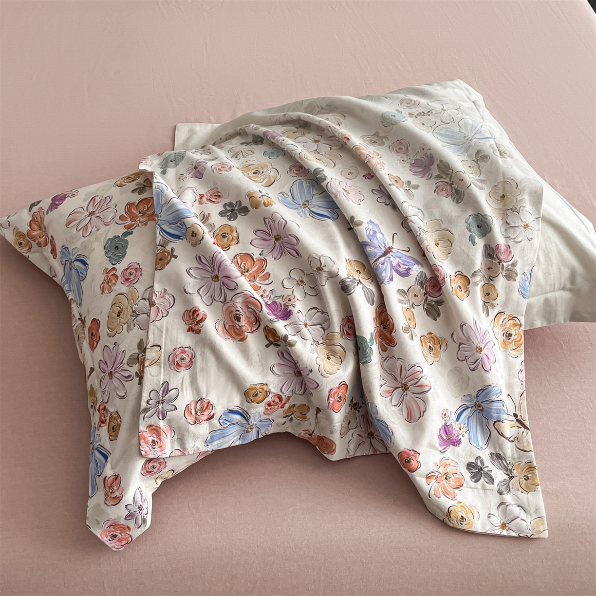 91家纺网 家纺一手货源 找家纺 蓝米卡夫 2025秋冬-全棉生态磨毛数码印花（礼盒包装）提供买家秀 梦云棠