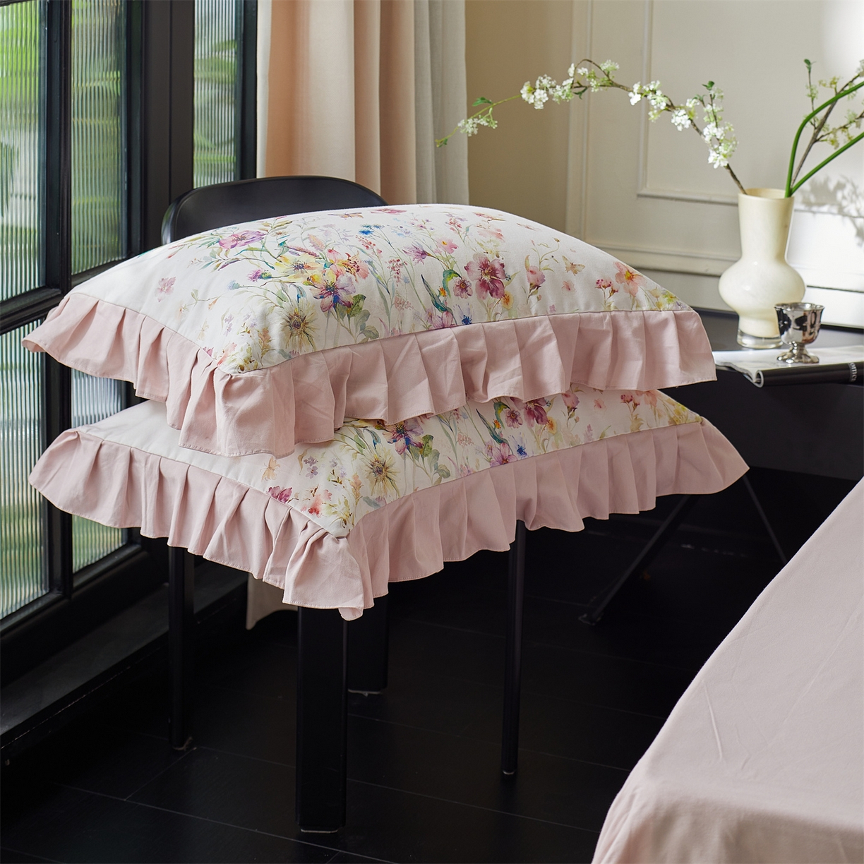 91家纺网 家纺一手货源 找家纺 （总）蓝米卡夫 2025秋冬-全棉生态磨毛数码印花-大版花边（礼盒包装）-拍摄风格1 提供买家秀