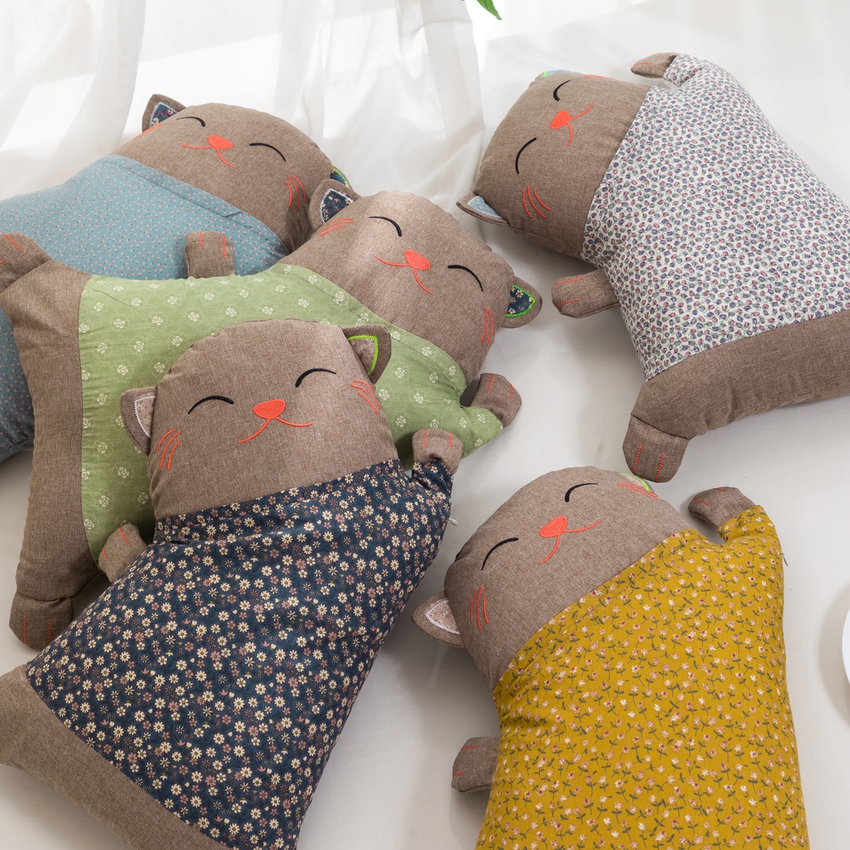 91家纺网 家纺一手货源 找家纺 （总）大熊枕芯 2025新款招财猫荞麦枕头枕芯