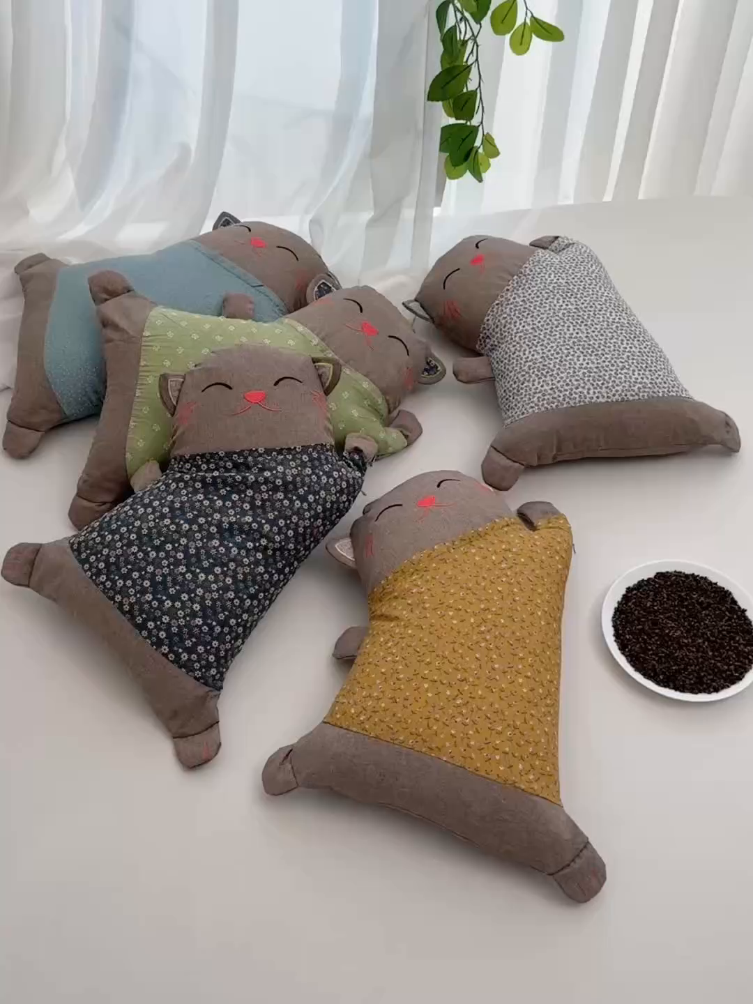 91家纺网 家纺一手货源 找家纺 （总）大熊枕芯 2025新款招财猫荞麦枕头枕芯