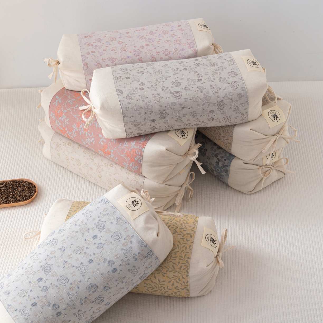 （总）大熊枕芯 2025新款国潮棉麻荞麦枕头枕芯