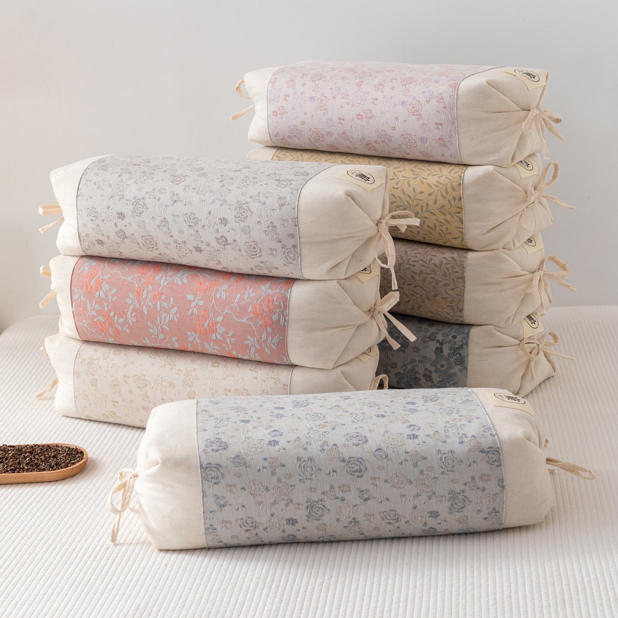 91家纺网 家纺一手货源 找家纺 （总）大熊枕芯 2025新款国潮棉麻荞麦枕头枕芯