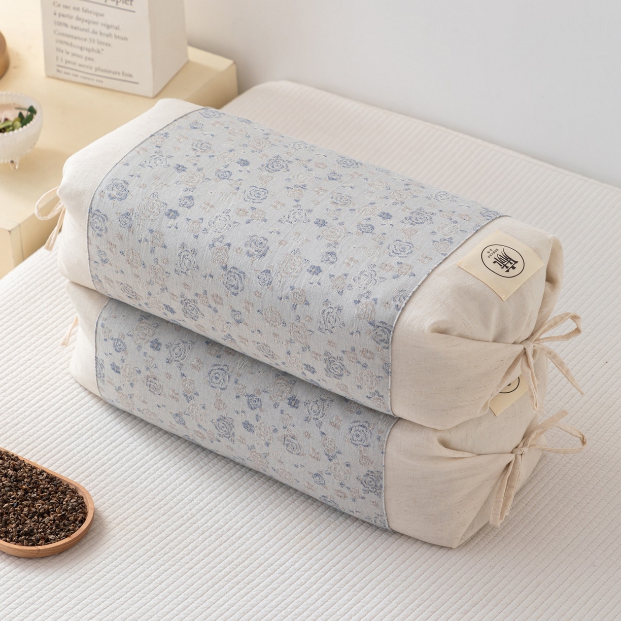 91家纺网 家纺一手货源 找家纺 （总）大熊枕芯 2025新款国潮棉麻荞麦枕头枕芯