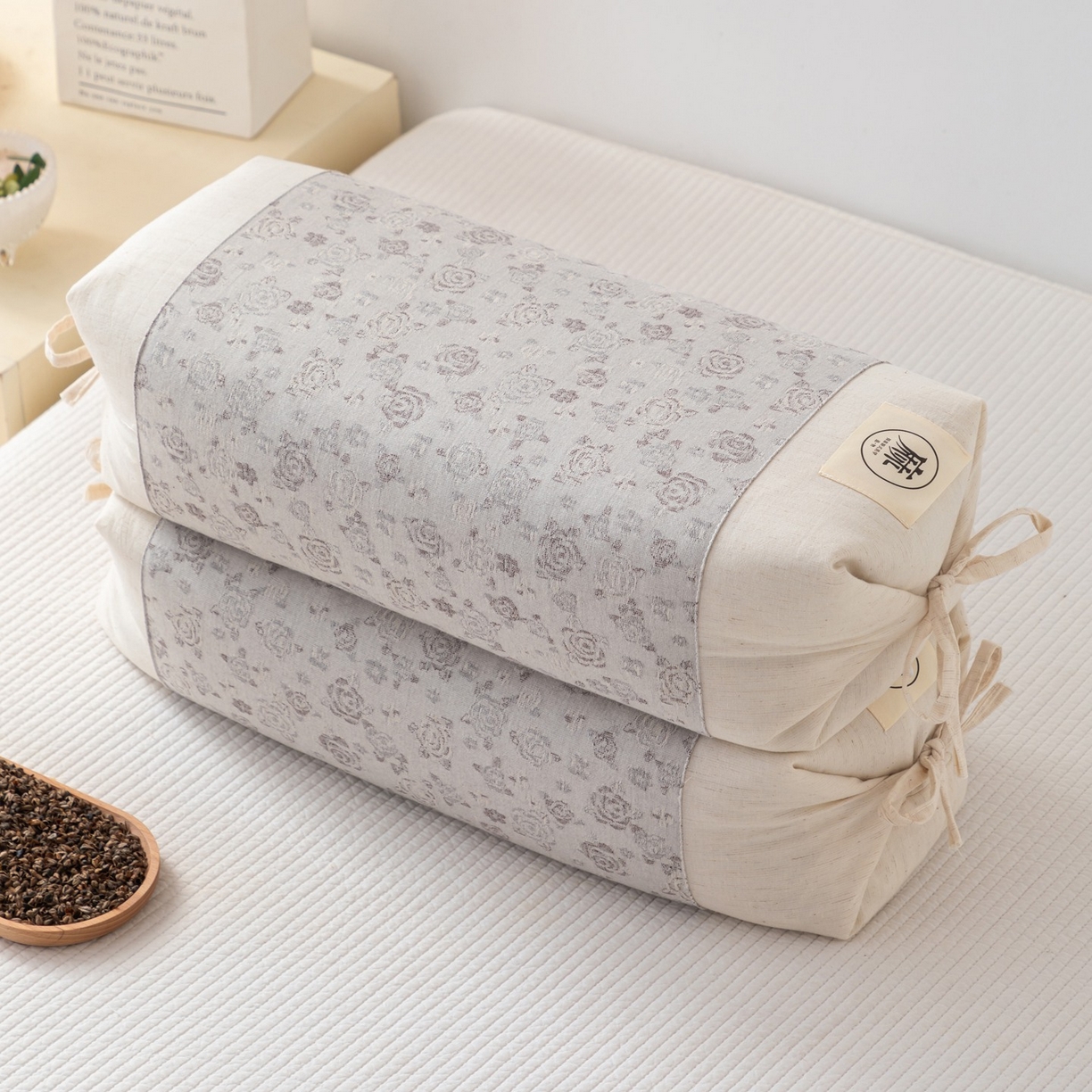 91家纺网 家纺一手货源 找家纺 （总）大熊枕芯 2025新款国潮棉麻荞麦枕头枕芯