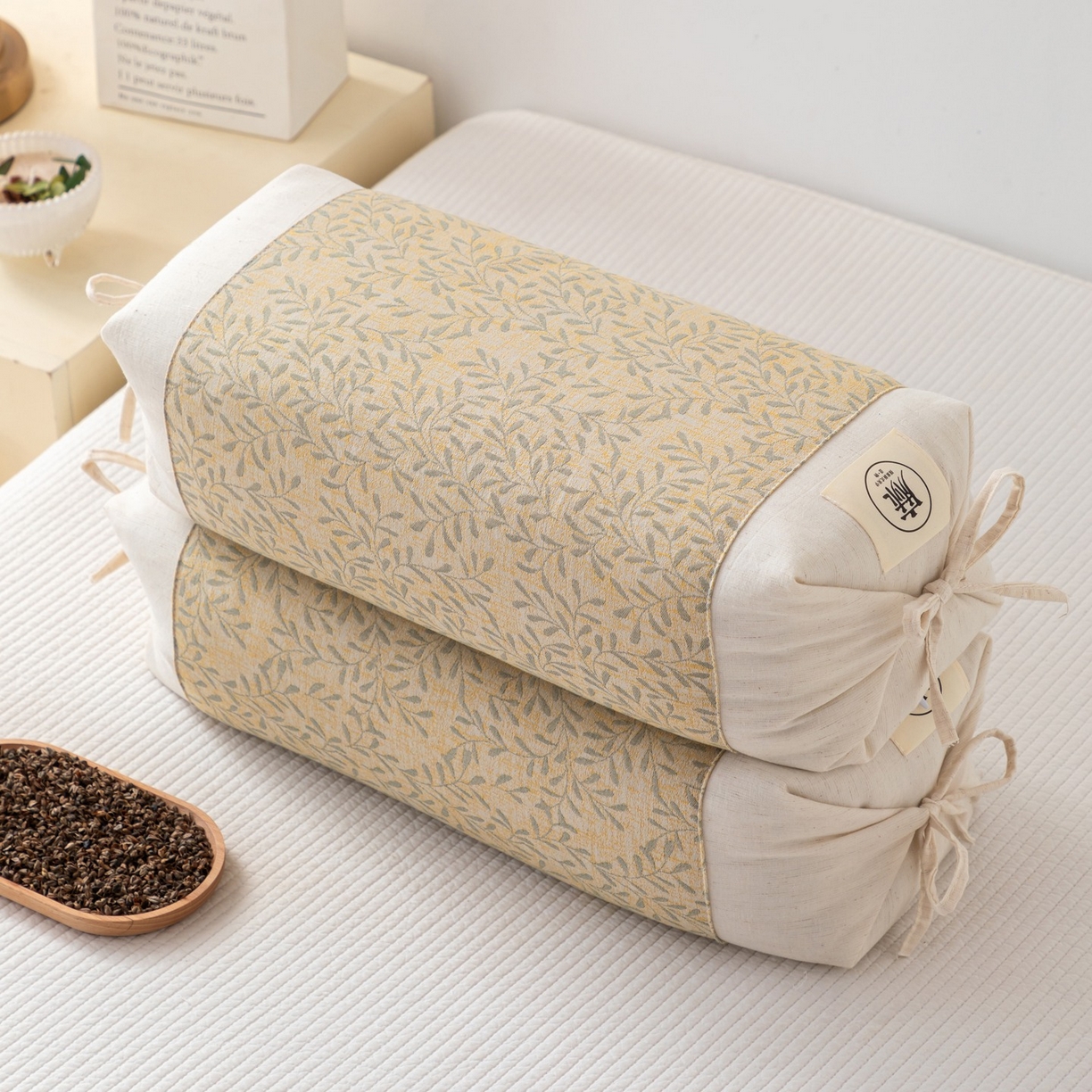 91家纺网 家纺一手货源 找家纺 （总）大熊枕芯 2025新款国潮棉麻荞麦枕头枕芯