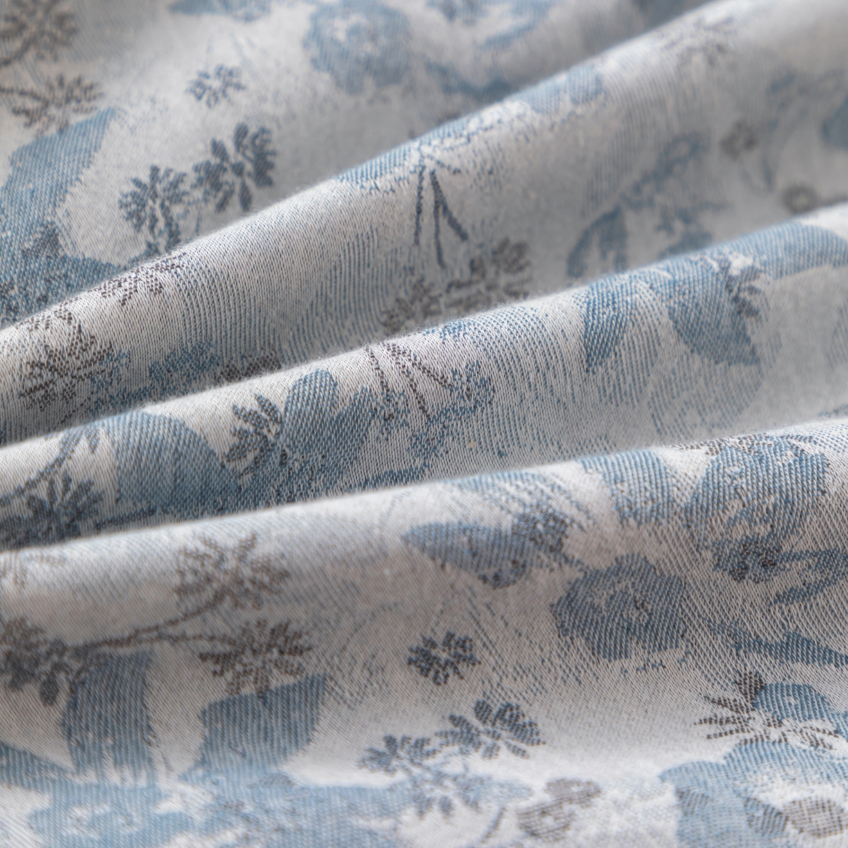 91家纺网 家纺一手货源 找家纺 大熊枕芯 2025新款国潮棉麻荞麦枕头枕芯 枫叶-蓝