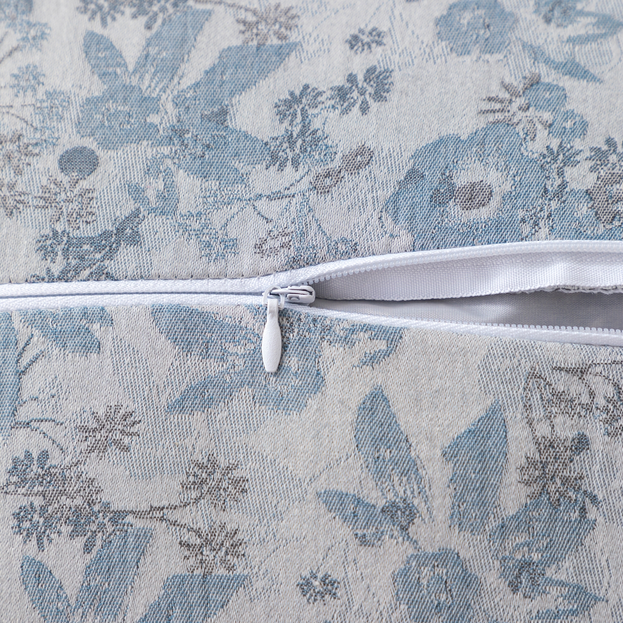 91家纺网 家纺一手货源 找家纺 大熊枕芯 2025新款国潮棉麻荞麦枕头枕芯 枫叶-蓝