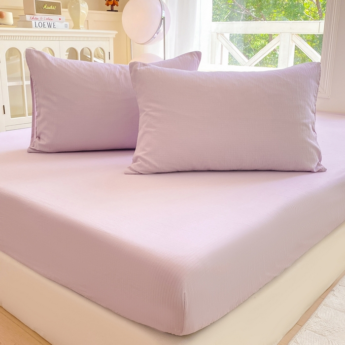 91家纺网 家纺一手货源 找家纺 （总）朵朵家纺  2025新款超柔纯色单床笠单品学生宿舍床垫保护套 