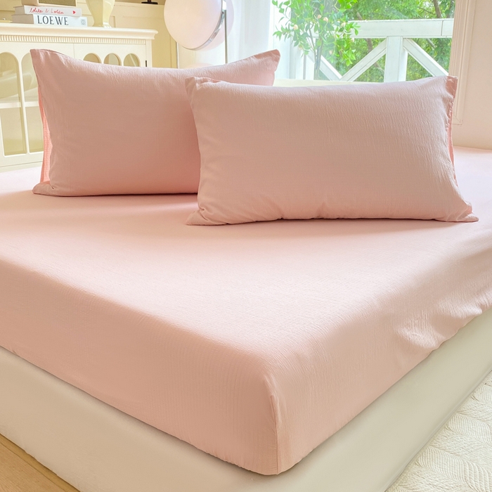 91家纺网 家纺一手货源 找家纺 （总）朵朵家纺  2025新款超柔纯色单床笠单品学生宿舍床垫保护套 