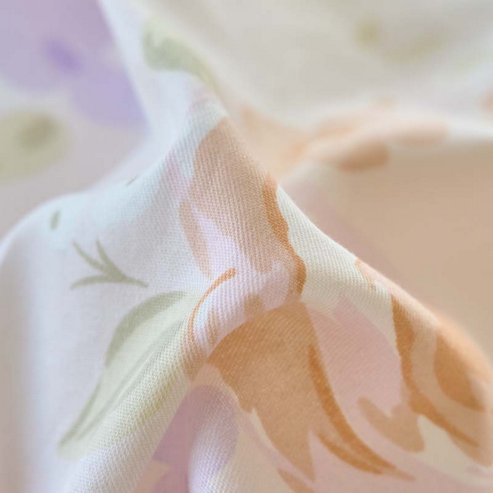 91家纺网 家纺一手货源 找家纺 铭博家纺 2025新款直播爆款100%全棉吊边一字绣工艺款13070印花全棉四件套 浮云花浔