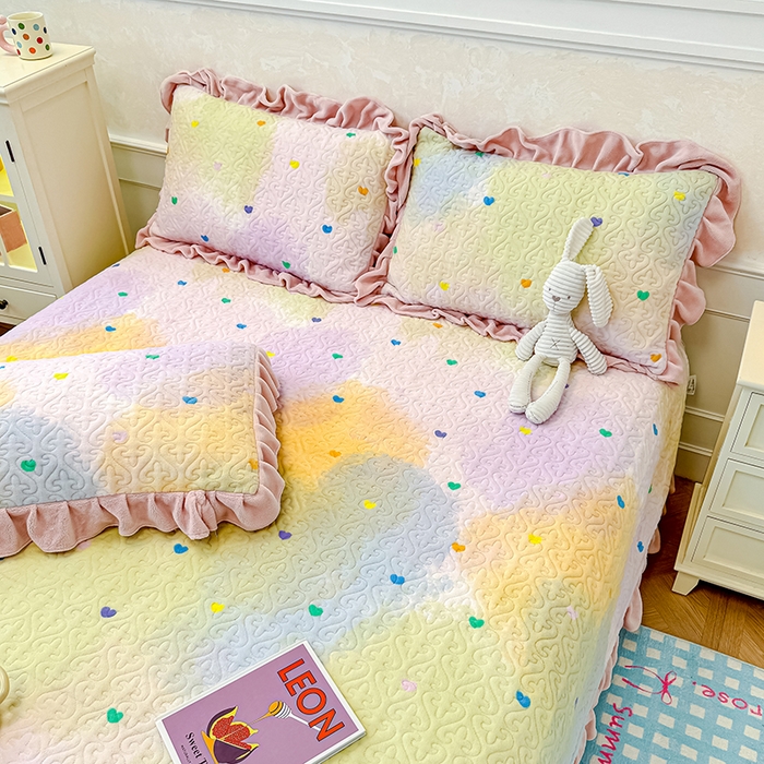 91家纺网 家纺一手货源 找家纺 归属2025新款水洗真丝夏被四件套空调被夏凉被 向阳花咖