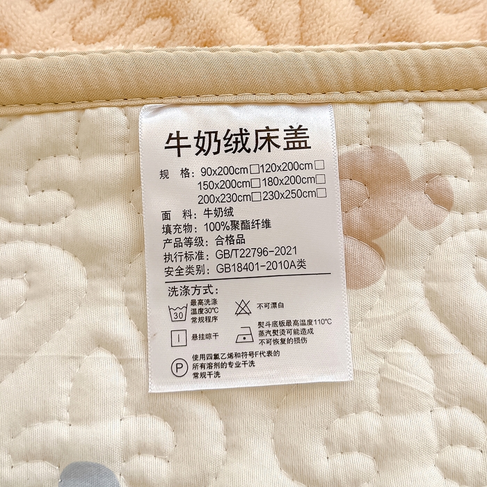 91家纺网 家纺一手货源 找家纺 归属 2025新款牛奶绒花边床盖三件套系列 卡其色