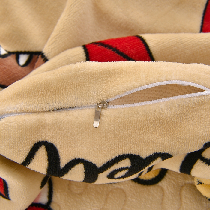 91家纺网 家纺一手货源 找家纺 艺慕家纺 2025新款时尚印花牛奶绒床盖四件套 可爱猫