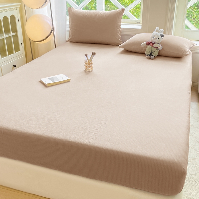 91家纺网 家纺一手货源 找家纺 （总）朵朵家纺  2025新款超柔纯色单床笠单品学生宿舍床垫保护套 