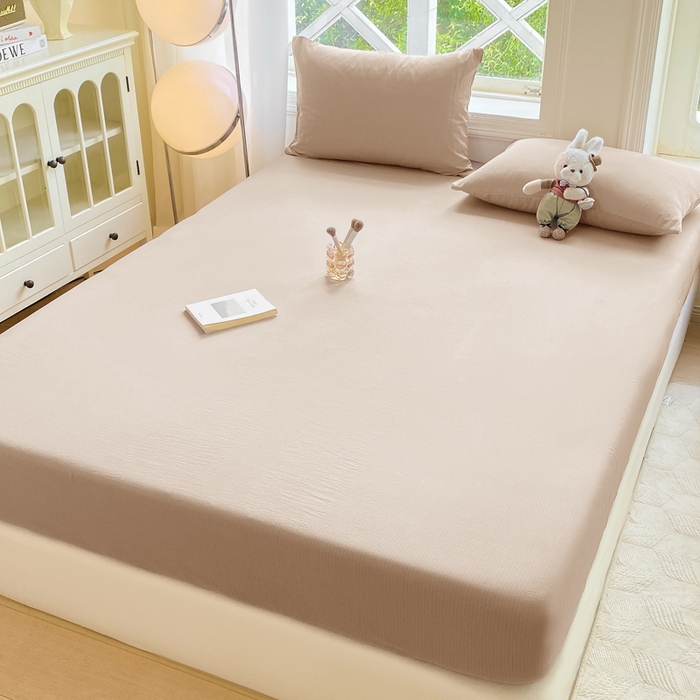 91家纺网 家纺一手货源 找家纺 （总）朵朵家纺  2025新款超柔纯色单床笠单品学生宿舍床垫保护套 