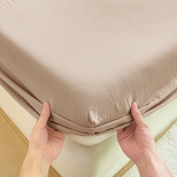 91家纺网 家纺一手货源 找家纺 （总）朵朵家纺  2025新款超柔纯色单床笠单品学生宿舍床垫保护套 