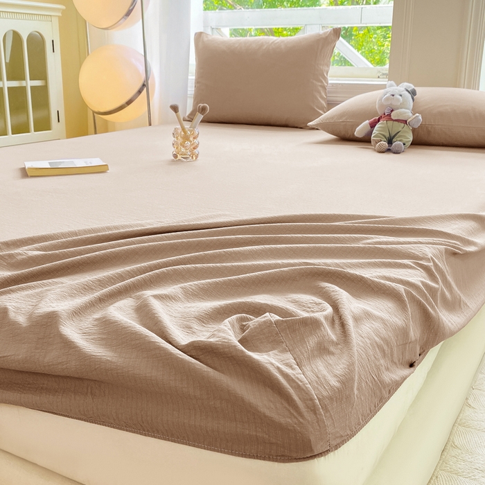 91家纺网 家纺一手货源 找家纺 （总）朵朵家纺  2025新款超柔纯色单床笠单品学生宿舍床垫保护套 