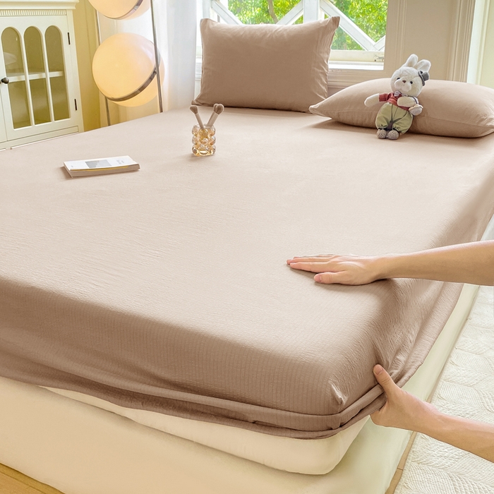 91家纺网 家纺一手货源 找家纺 （总）朵朵家纺  2025新款超柔纯色单床笠单品学生宿舍床垫保护套 