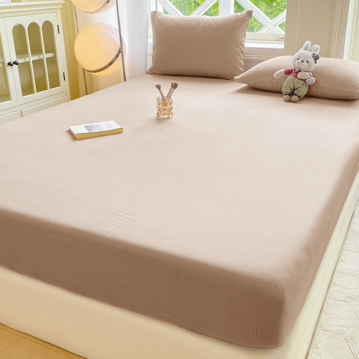 91家纺网 家纺一手货源 找家纺 （总）朵朵家纺  2025新款超柔纯色单床笠单品学生宿舍床垫保护套 