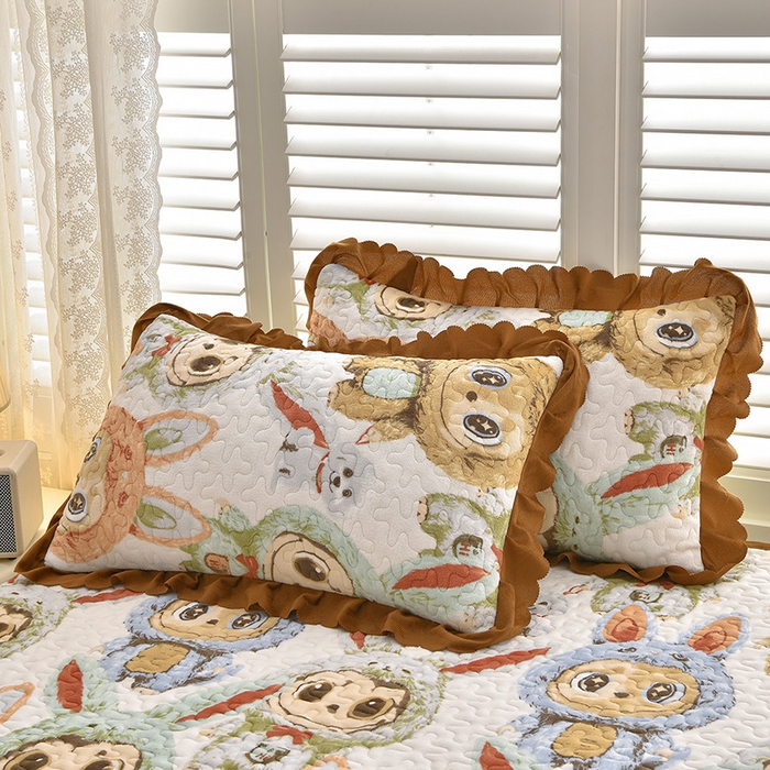 91家纺网 家纺一手货源 找家纺 艺慕家纺 2025新款时尚印花牛奶绒床盖四件套 萌宝