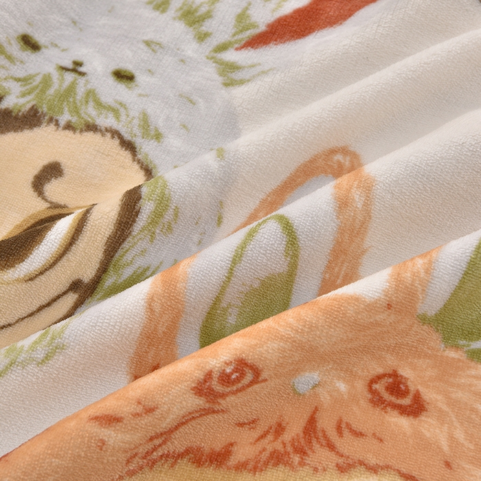 91家纺网 家纺一手货源 找家纺 艺慕家纺 2025新款时尚印花牛奶绒床盖四件套 萌宝