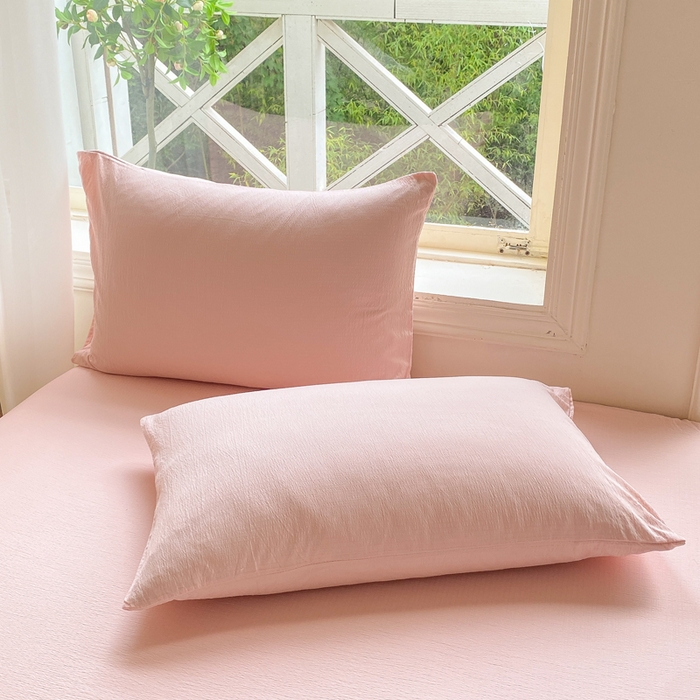 91家纺网 家纺一手货源 找家纺 朵朵家纺  2025新款超柔纯色单床笠单品学生宿舍床垫保护套  樱花粉