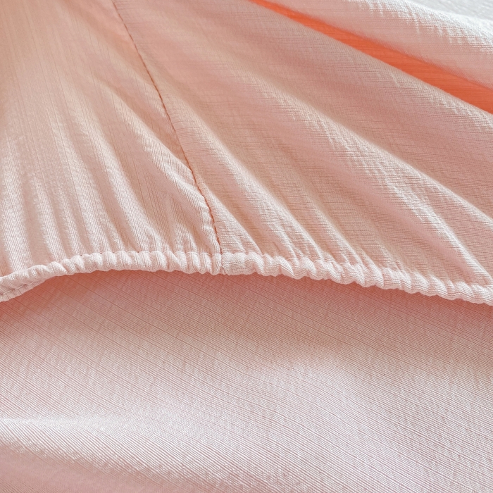 91家纺网 家纺一手货源 找家纺 朵朵家纺  2025新款超柔纯色单床笠单品学生宿舍床垫保护套  樱花粉