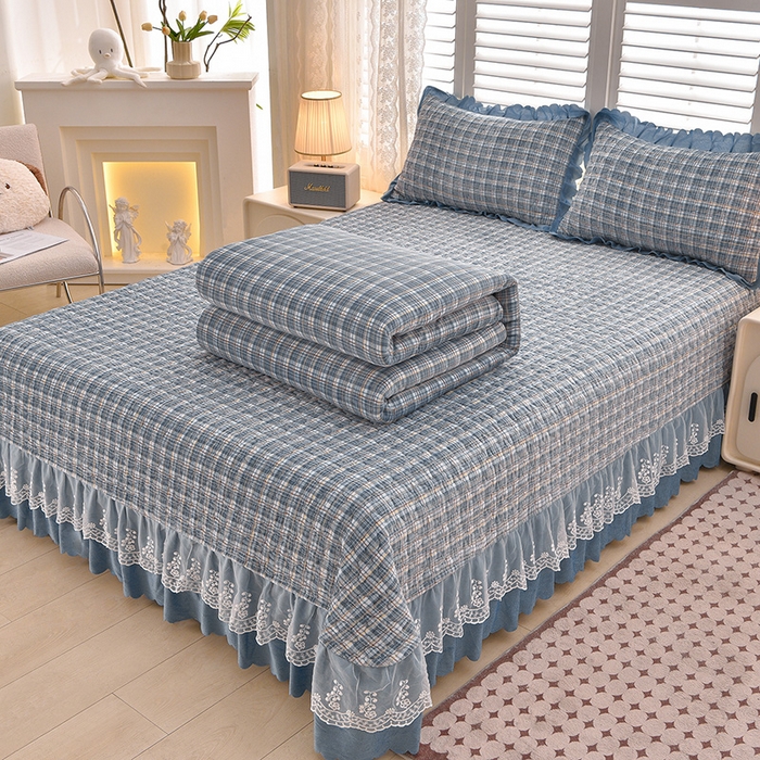 91家纺网 家纺一手货源 找家纺 艺慕家纺 2025新款时尚印花牛奶绒床盖四件套 格韵