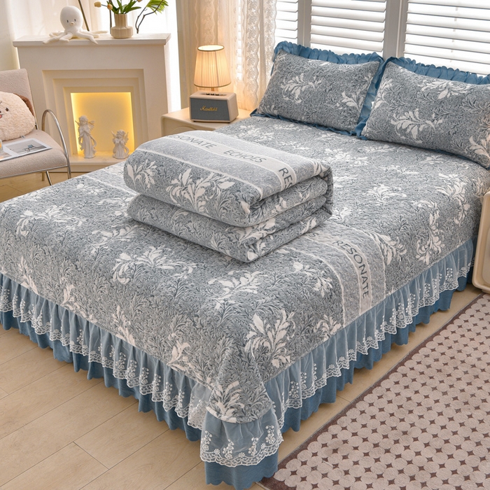 91家纺网 家纺一手货源 找家纺 艺慕家纺 2025新款时尚印花牛奶绒床盖四件套 异域风情