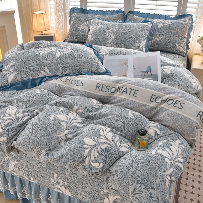 91家纺网 家纺一手货源 找家纺 艺慕家纺 2025新款时尚印花牛奶绒床盖四件套 异域风情