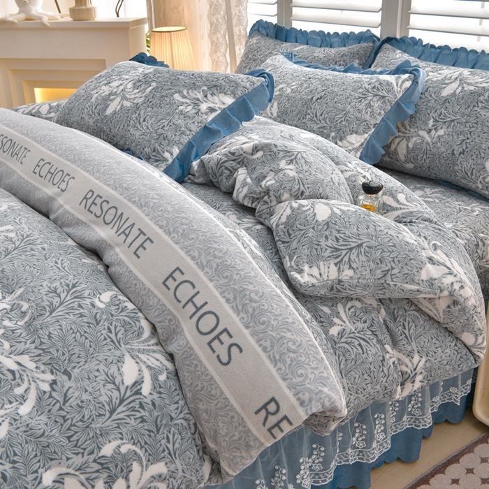 91家纺网 家纺一手货源 找家纺 艺慕家纺 2025新款时尚印花牛奶绒床盖四件套 异域风情