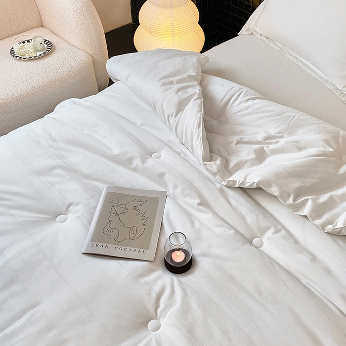 91家纺网 家纺一手货源 找家纺 （总）未来家居 2025新款SPD001简约大豆被全棉小提花简约条李官奇51%大豆夏被春秋被冬被被子被芯