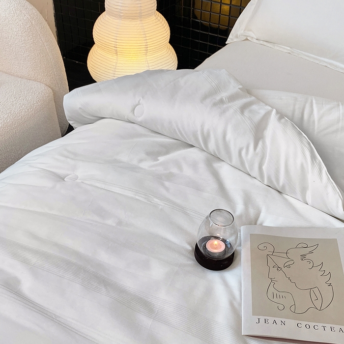 91家纺网 家纺一手货源 找家纺 （总）未来家居 2025新款SPD001简约大豆被全棉小提花简约条李官奇51%大豆夏被春秋被冬被被子被芯