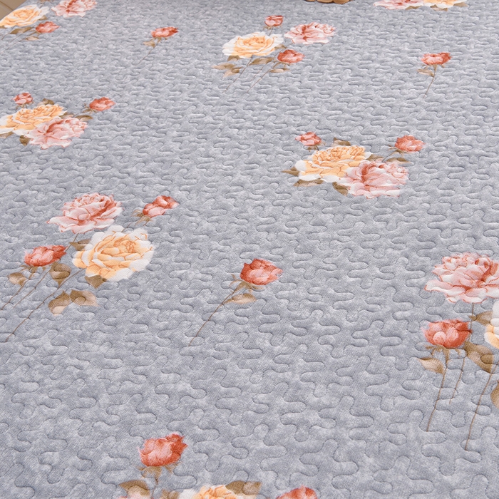 91家纺网 家纺一手货源 找家纺 艺慕家纺 2025新款时尚印花牛奶绒床盖四件套 国色天香