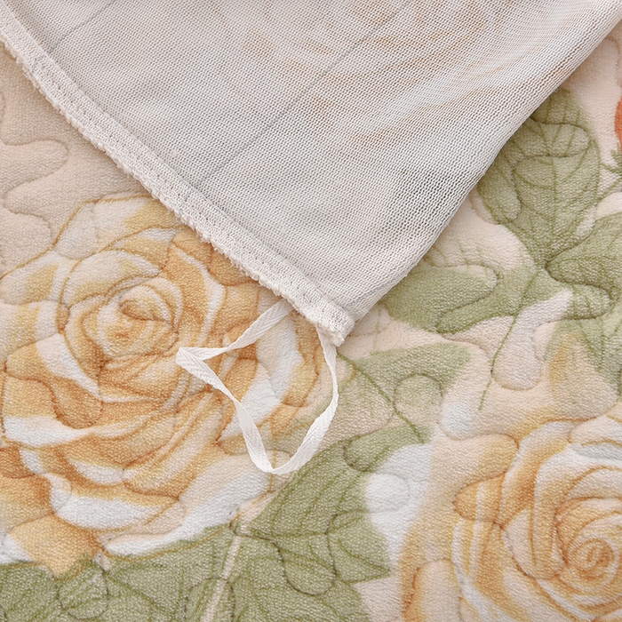 91家纺网 家纺一手货源 找家纺 艺慕家纺 2025新款时尚印花牛奶绒床盖四件套 盛世牡丹